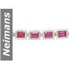 Image 1 : 25.70 ct Ruby & Diamond Bracelet 14kt Gold