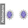 Image 1 : 1.99 ct Tanzanite & Diamond Earrings 14kt Gold