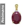 Image 1 : 12.86 ct Ruby & Diamond Pendant 14kt Gold