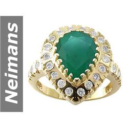 3.50 ct Emerald & Diamond Ring 14kt Gold