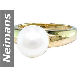 10.0 MM Akoya Pearl Ring 14kt Gold