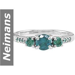 .75 ct Blue Diamond Ring 14kt Gold