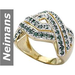 1.30 ct Blue Diamond Ring 14kt Gold