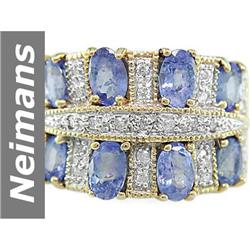 3.75 ct Tanzanite & Diamond Ring 14kt Gold