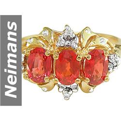 1.91 ct Songea Sapphire & Diamond Ring 14kt Gold