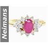 Image 1 : 1.25 ct Ruby & Diamond Ring 14kt Gold