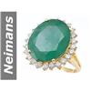 Image 1 : Rare 12.06 ct Emerald & Diamond Ring 14kt Gold