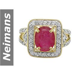 3.75 ct Ruby & Diamond Ring 14kt Gold