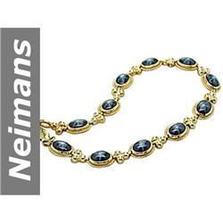 14.30 ct Star Sapphire Bracelet 14kt Gold
