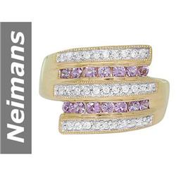 1.00 ct Pink Sapphire & Diamond Ring 14kt Gold