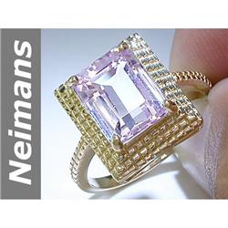 5.75 ct Pink Kunzite Ring 14kt Gold