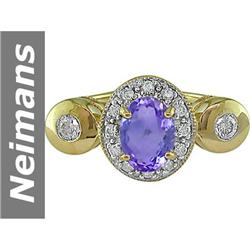 1.75 ct Tanzanite & Diamond Ring 14kt Gold