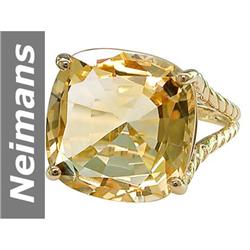 11.50 ct Citrine Ring 14kt Gold