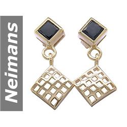 1.20 ct Black Diamond Earrings 14kt Gold