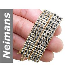 5.88 ct Black Diamond Bracelet 14kt Gold