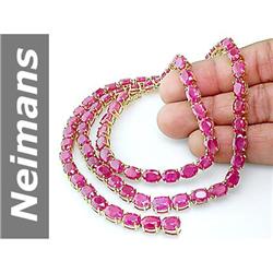71.25 ct Ruby Necklace 14kt Gold