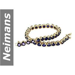 17.50 ct Sapphire Bracelet 14kt Gold
