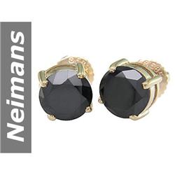 3.10 ct Black Diamond Earrings 14kt Gold