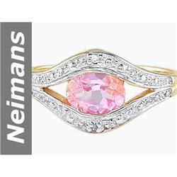 1.00 ct Pink Spinel & Diamond Ring 14kt Gold