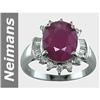 Image 1 : Elegant 6.52 ct  Rare Ruby & Diamond Ring 14kt Gold