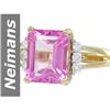 Image 1 : 4.38 ct Mystic Pink Topaz & Diamond Ring 14kt Gold