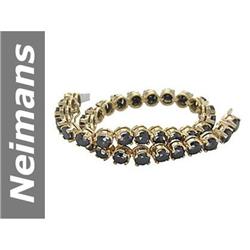 17.50 ct Black Diamond Bracelet 14kt Gold