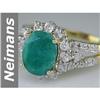 Image 1 : Stunning 3.38 ct Emerald & Diamond Ring 14kt Gold