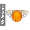 Image 1 : 2.62 ct Fire Opal & White Sapphire Ring 14kt Gold