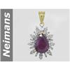 Image 1 : Very Rare 9.43 ct Ruby & Diamond Pendant 14kt Gold