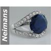 Image 1 : Wow 6.75 ct Sapphire & Diamond Ring 14kt Gold