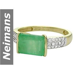 2.50 ct Emerald & Diamond Ring 14kt Gold