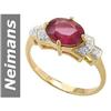 Image 1 : 2.00 ct Ruby & Diamond Ring 14kt Gold