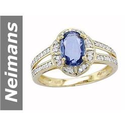 1.62 ct Ceylon Sapphire & Diamond Ring 14kt Gold