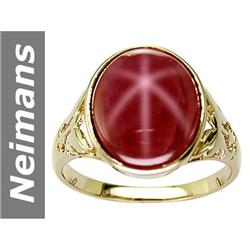 8.85 ct Star Ruby Ring 14kt Gold