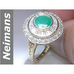 2.31 ct Emerald & Diamond Ring 14kt Gold