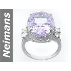17.04 ct Pink Kunzite & Diamond Ring 14kt Gold