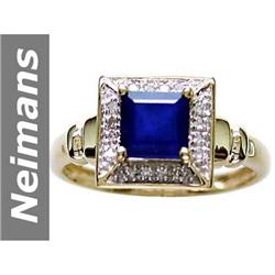 1.38 ct Sapphire & Diamond Ring 14kt Gold