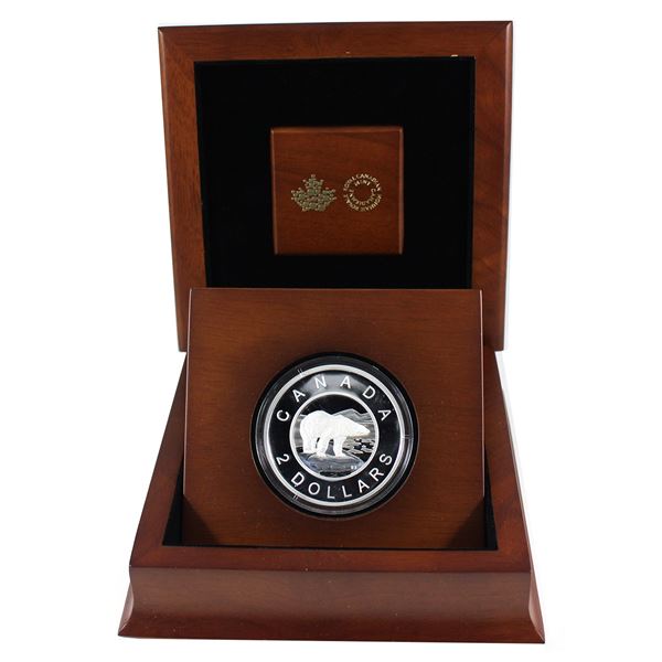 2019 Canada $2 R&D Lab-Multilayered Polar Bear 3.5oz Fine Silver. Low Mintage of Only 279! (Tax Exem