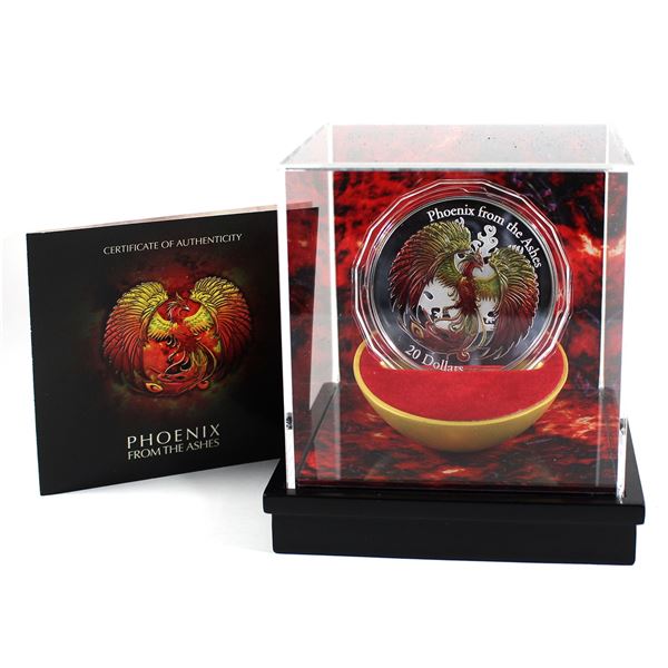 2015 Cook Islands $20 Phoenix From the Ashes 3oz .999 Fine Silver Coin. Mintage of 999! (Tax Exempt)