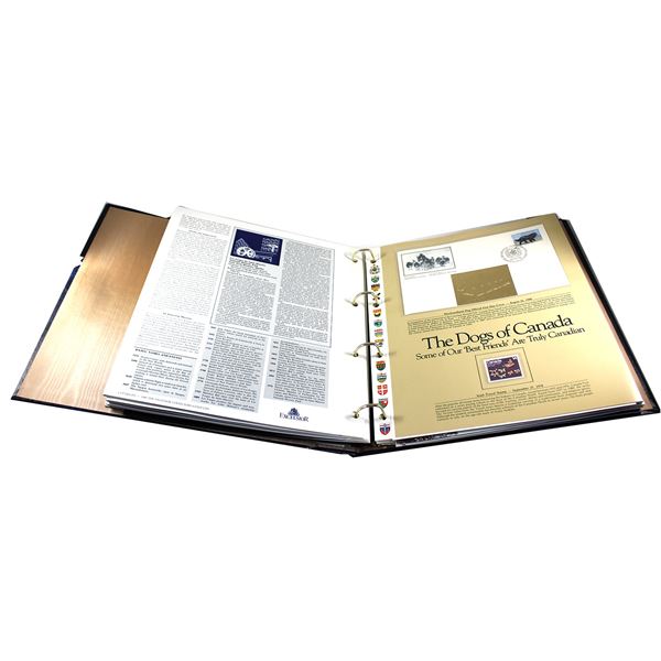 *The Story of Canada 1983-1988 24-karat Gilded Volume 4 Stamp Collection by The Excelsior Collectors