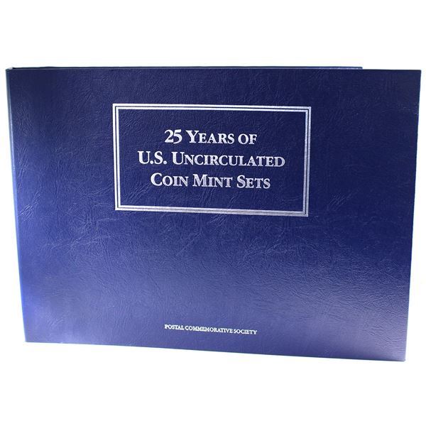 *1970-1987 USA 18-piece Postal Commemorative Society-25 Years of U.S. Uncirculated Coin Mint Sets
