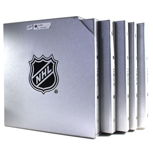 *2013-2017 Canada Post 5-piece NHL Collector's Album Set. With Stamps, Tokens, Plaques, & More!