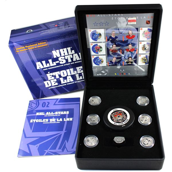 2002 Canada Post NHL All-Stars Commemorative Stamp & Medallion Set