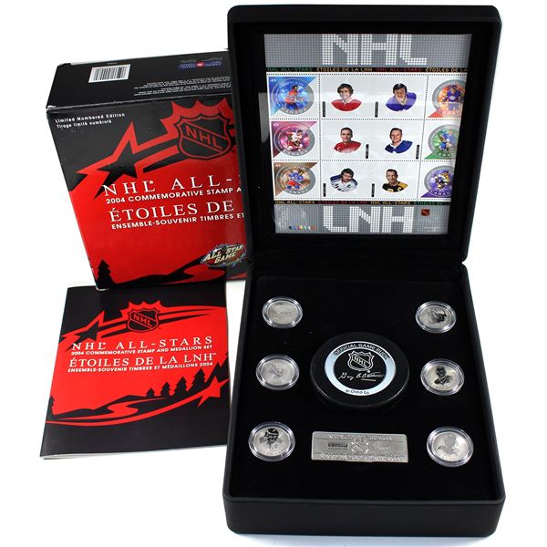 2004 Canada Post NHL All-Stars Commemorative Stamp & Medallion Set