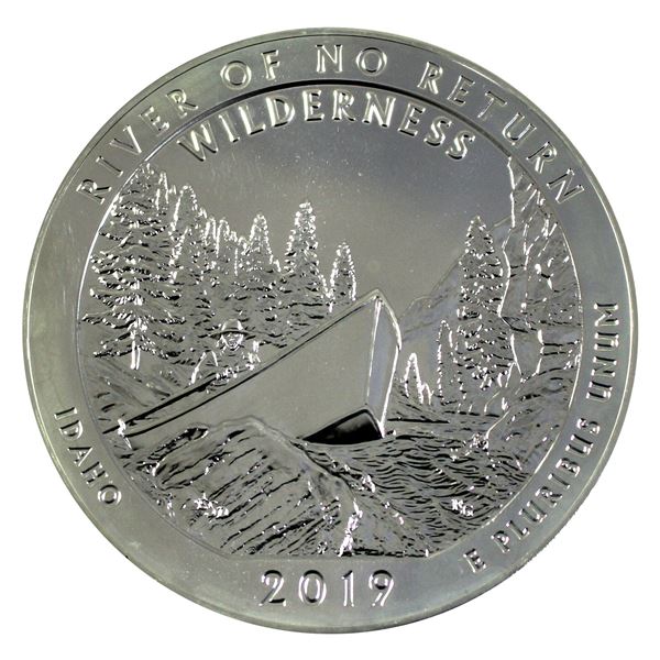 2019 USA 5oz River of No Return Idaho State Quarter .999 Fine Silver