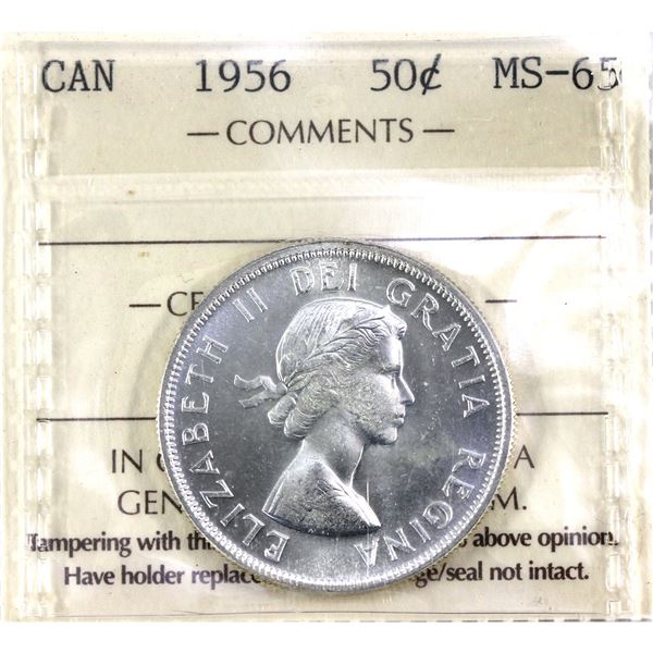 1956 Canada 50-cent ICCS Certified MS-65