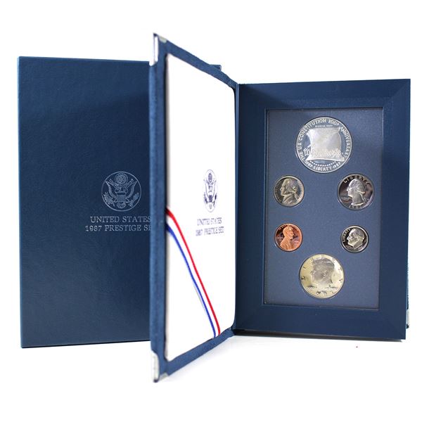 1987 USA 6-coin Prestige Set. Includes United States Constitution .900 Silver Proof!