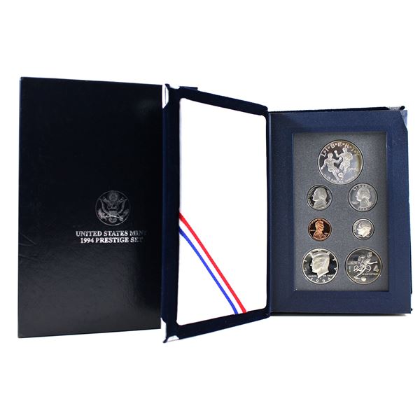 1994 USA 7-coin Prestige Set. Includes World Cup .900 Silver Proof!