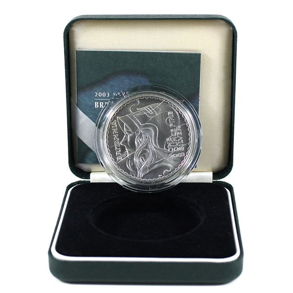 2003 Great Britain £2 Britannia 1oz Fine Silver Proof (Tax Exempt)