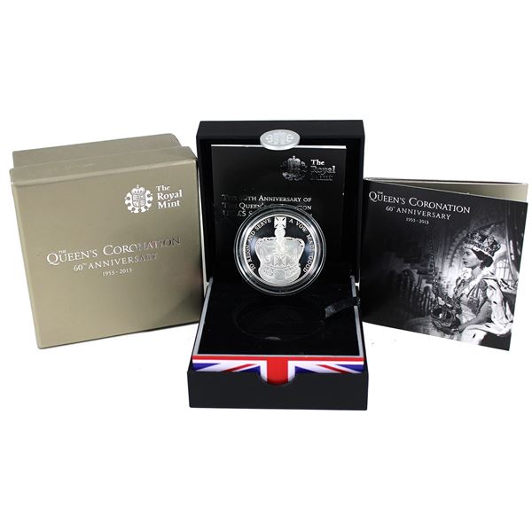 2013 United Kingdom £5 60th Anniversary of the Queen's Coronation 28.28g Sterling Silver Proof